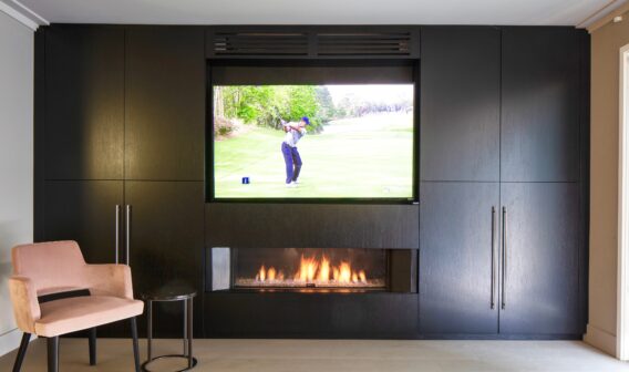 Fireplace and TV combination