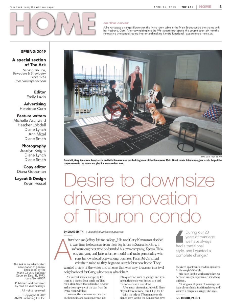 The Ark Newspaper interview at the condo Jerry Jacobs Design