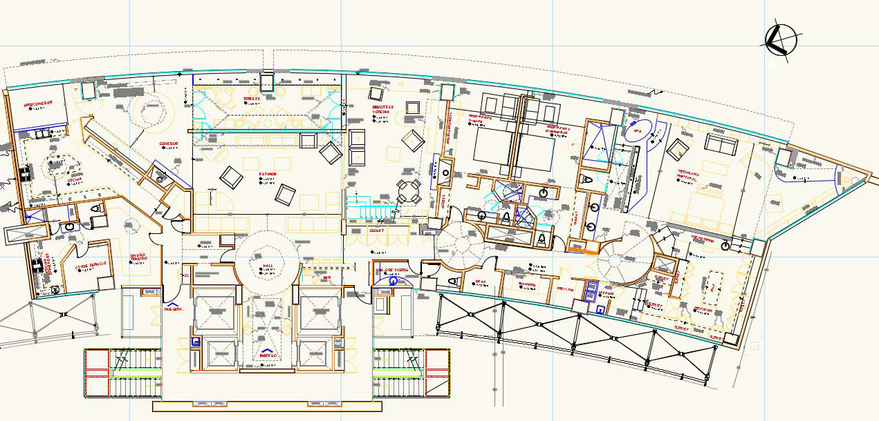 Residential Interior Design Floor Plan Penthouse Jerry Jacobs Design