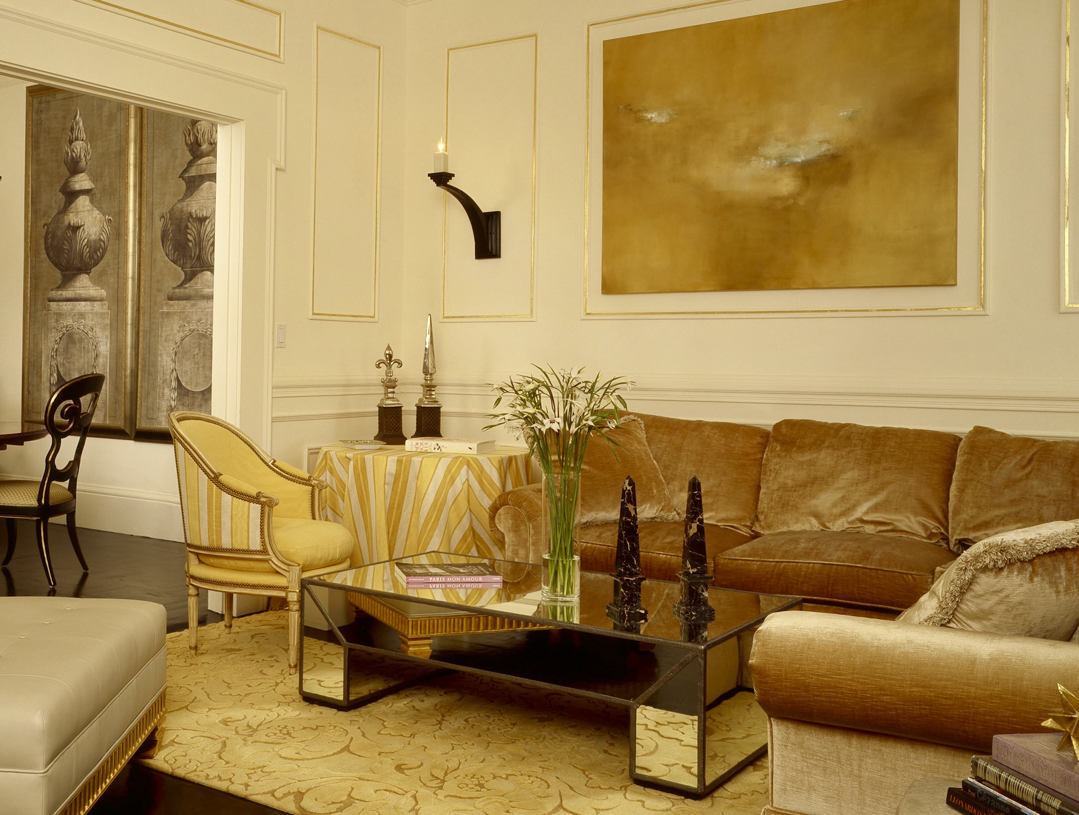 Luxury Interior Design Pacific Heights San Francisco Gilding on walls Jerry Jacobs Design